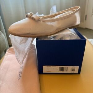 Stuart Weitzman Missy Pearl Ballet Flat in nude